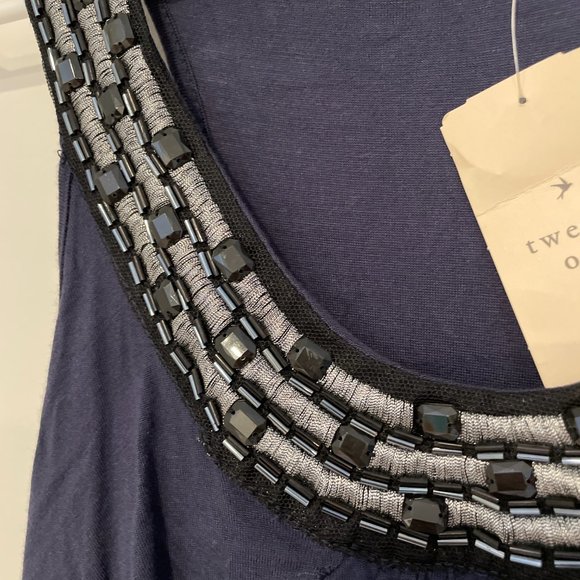 Forever 21 Navy Layered Tunic with Embellishments - Picture 3 of 4